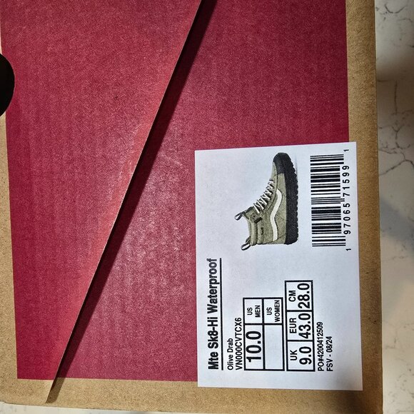 VANS SK8-Hi Waterproof Men's Shoes Olive Drab US Size 10 VN000CVTCX6 NEW - Picture 9 of 13